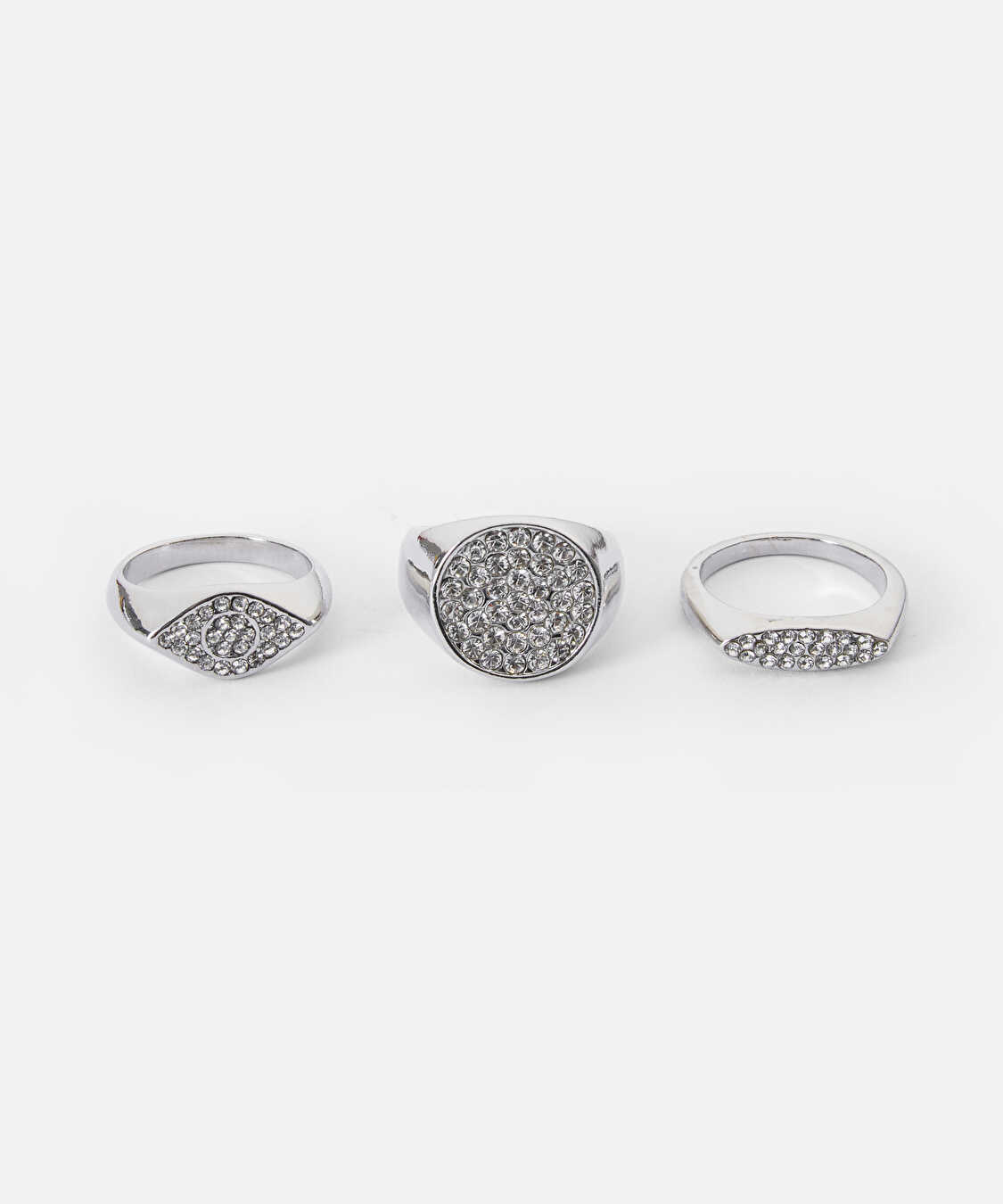 Strass taşlı yüzük seti - IW6260060016122 - Gümüş undefined