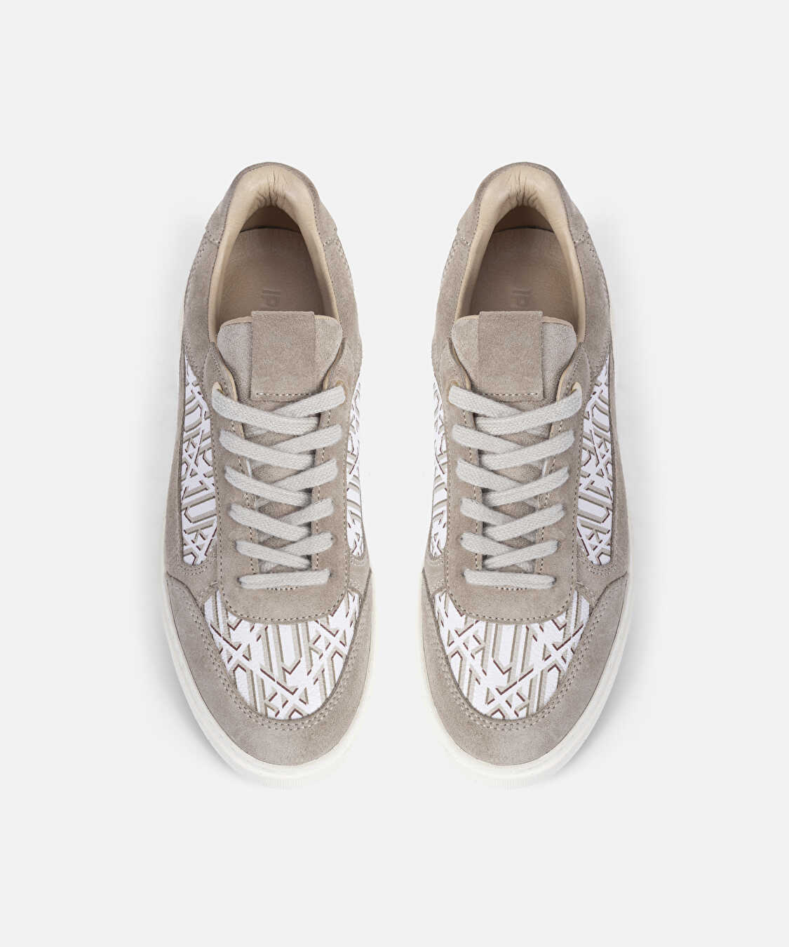 Monogram desen deri içerikli sneaker - IW6260062009023 - Bej Sneaker