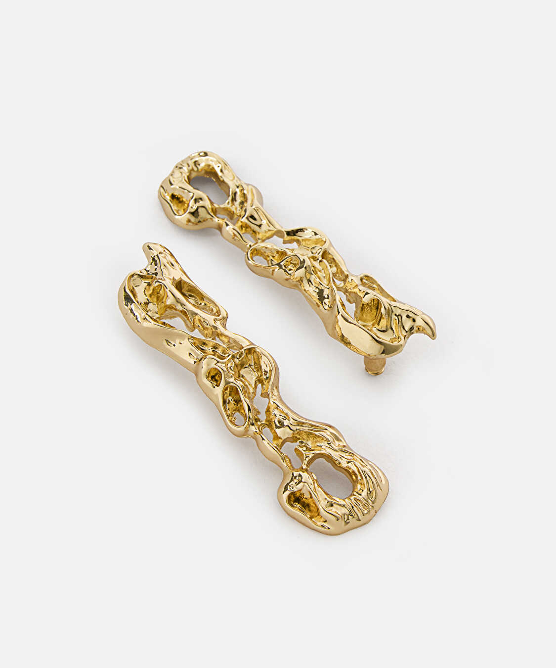 Metal amorf küpe - IW6260068024265 - Altın Küpe