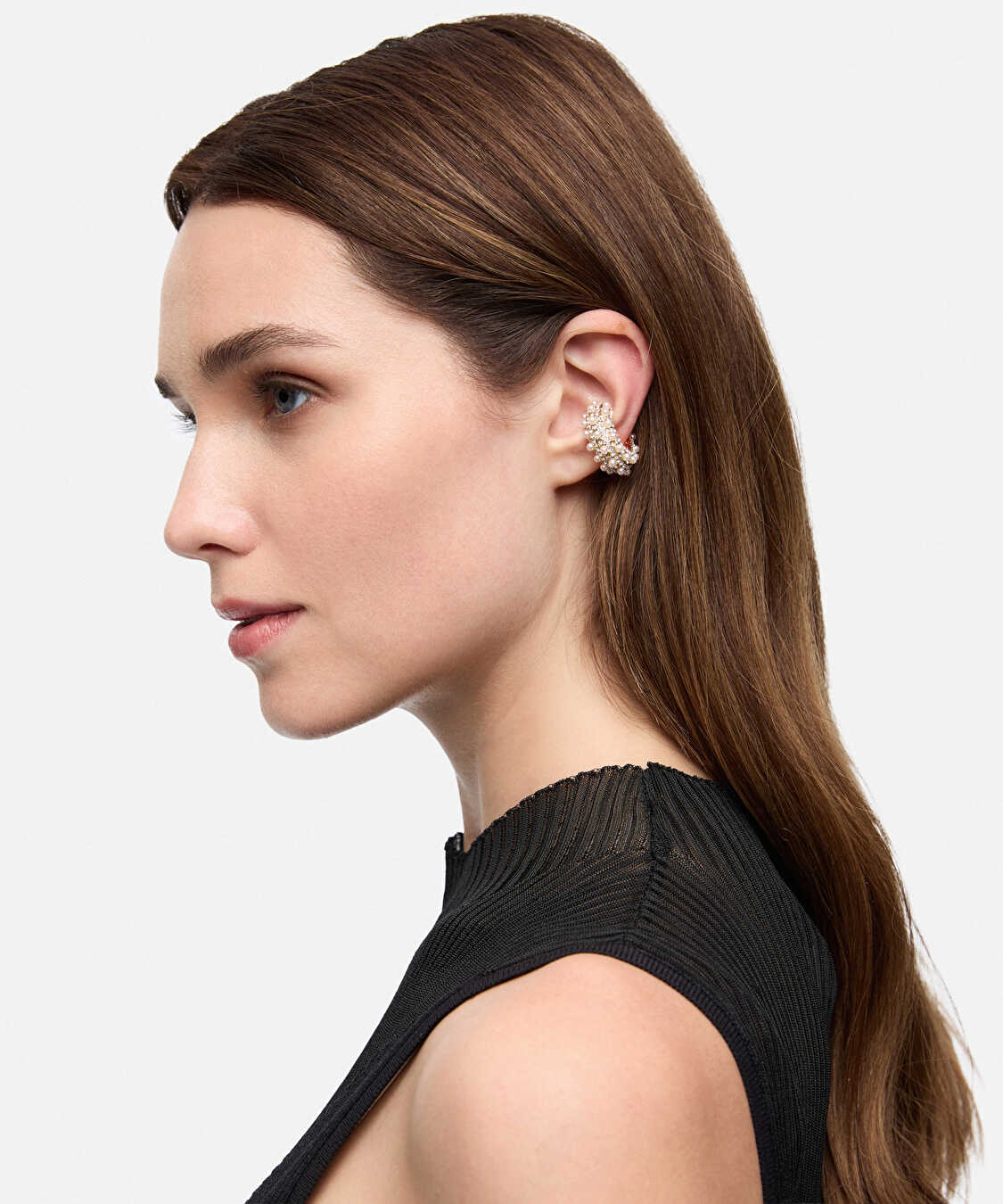 Suni incili ear cuff - IW6260068042265 - Altın Küpe