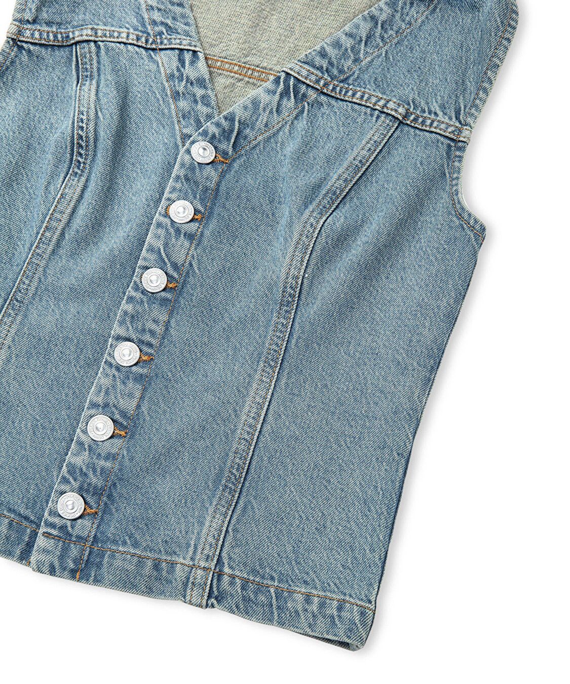 Denim yelek - IS1250007030629 - İndigo Yelek