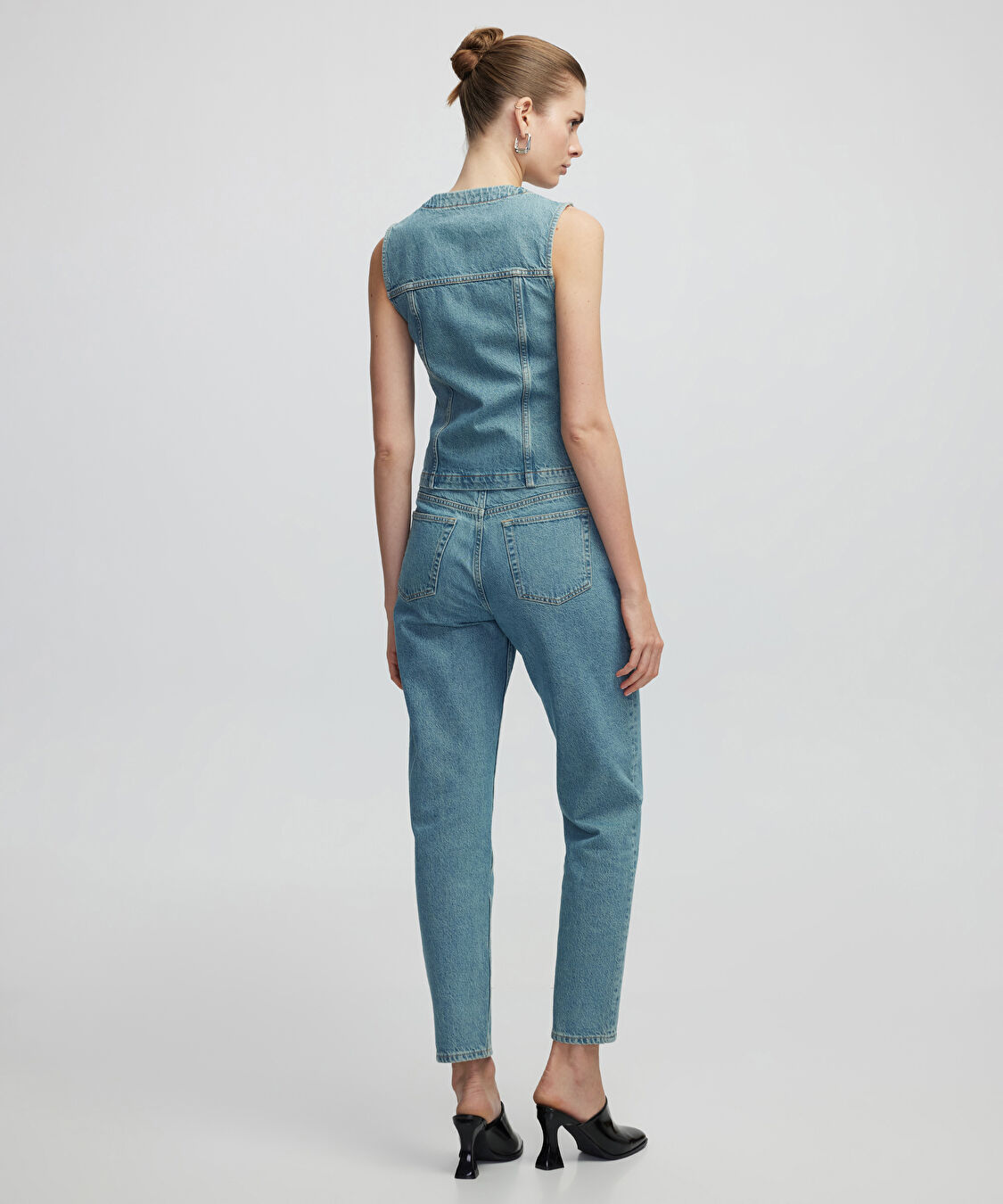 Denim yelek - IS1250007030629 - İndigo Yelek