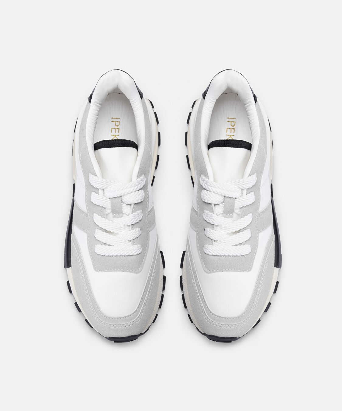 Bağcıklı colorblock sneaker - IS1250062001002 - Beyaz Sneaker