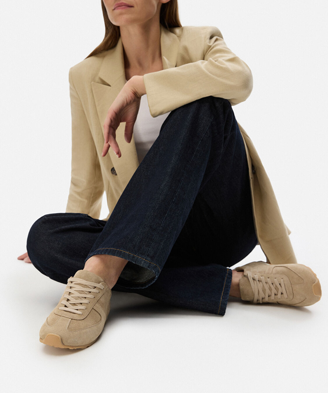 Bağcıklı sneaker - IS1250062020023 - Bej Sneaker