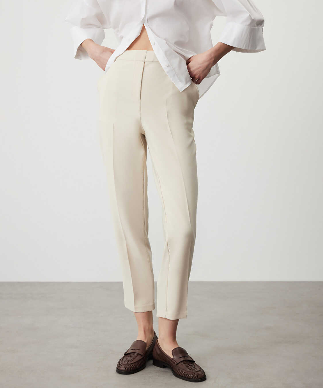Cepli carrot fit pantolon - IS1260003081003 - Natürel Pantolon