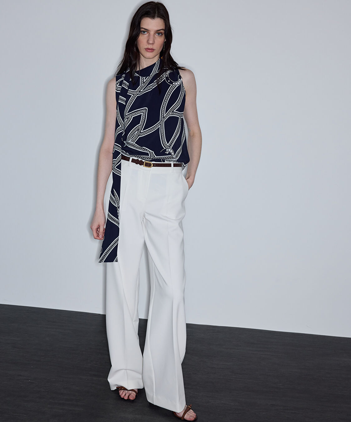 Wide leg pantolon - IS1260003094002 - Beyaz Pantolon