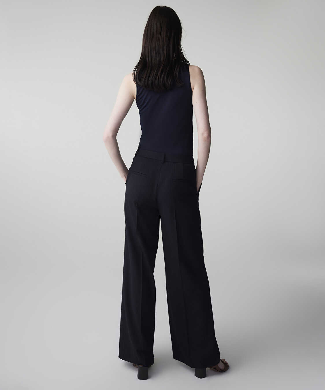 Çizgi desen pantolon - IS1260003095015 - Lacivert Pantolon