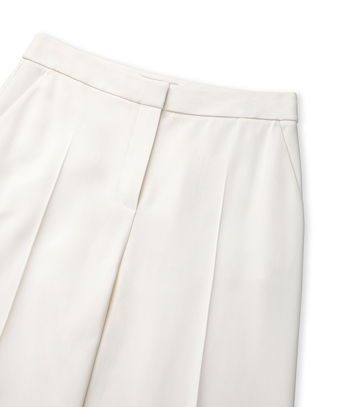 Wide leg fit pantolon - IS1260003112018 - Ekru Pantolon