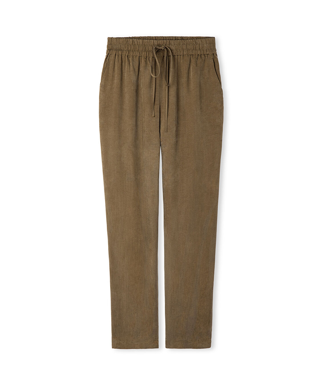 Belden bağlamalı carrot fit pantolon - IS1260003151022 - Haki Pantolon