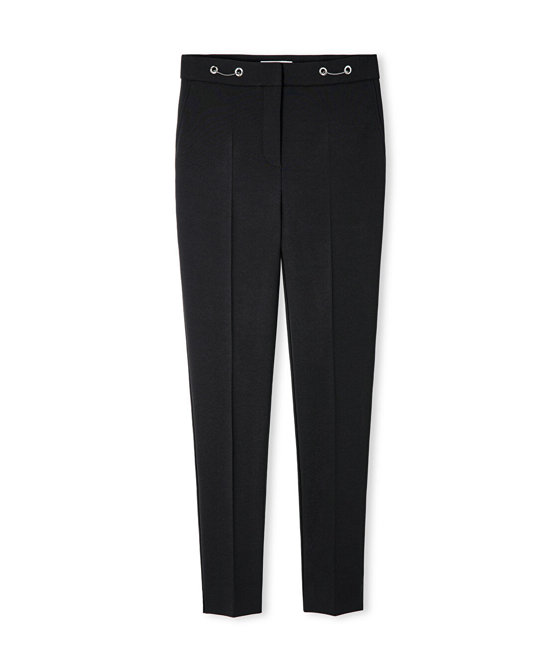 Metal aksesuarlı skinny fit pantolon - IS1260003166001 - Siyah Pantolon