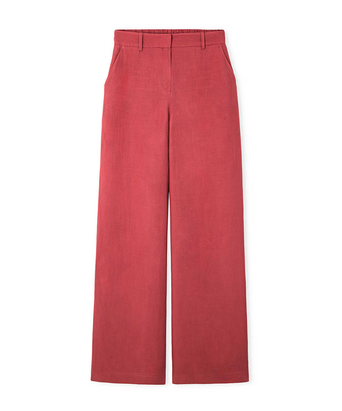Keten içerikli wide leg pantolon - IS1260003192026 - Gülkurusu Pantolon