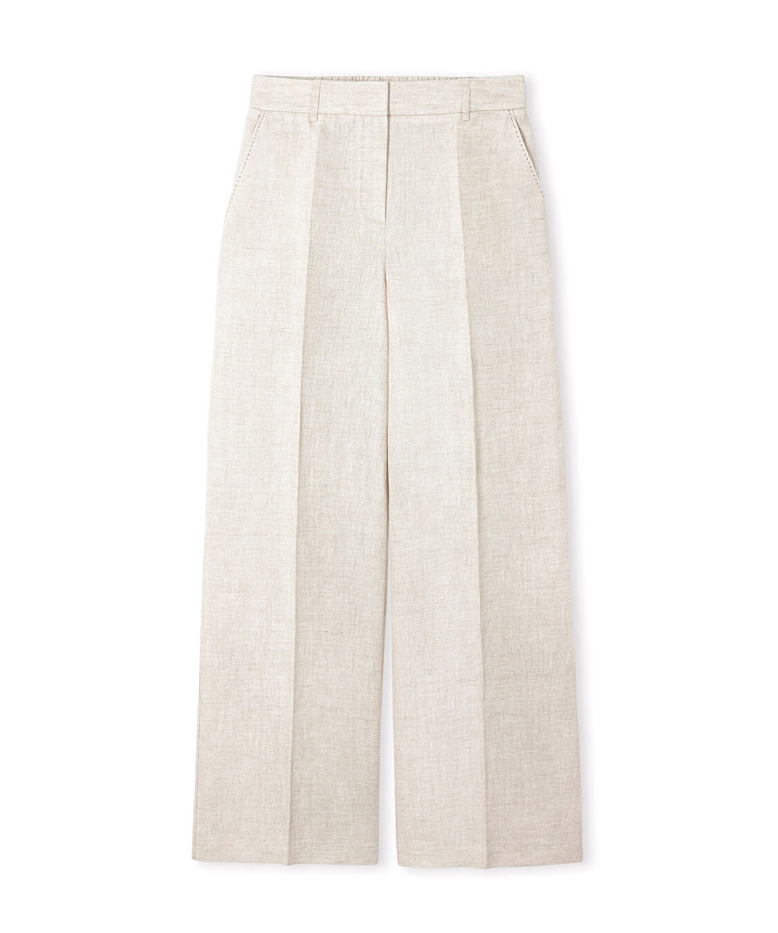 Kemerli keten pantolon - IS1260003212030 - Taş Pantolon
