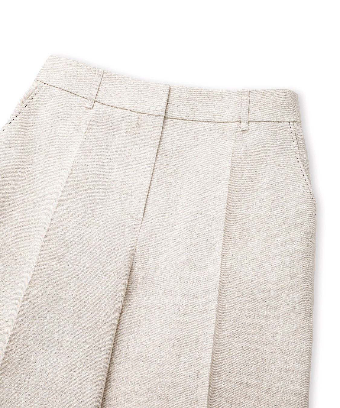 Kemerli keten pantolon - IS1260003212030 - Taş Pantolon