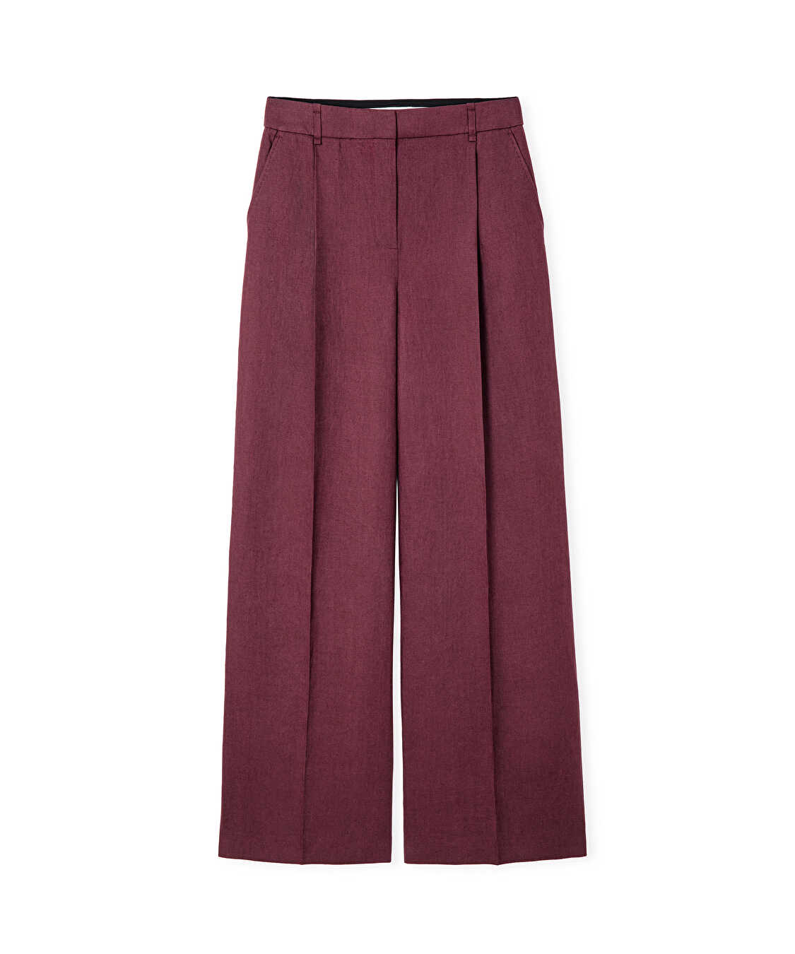 Kemerli wide leg keten pantolon - IS1260003215008 - Mürdüm Pantolon