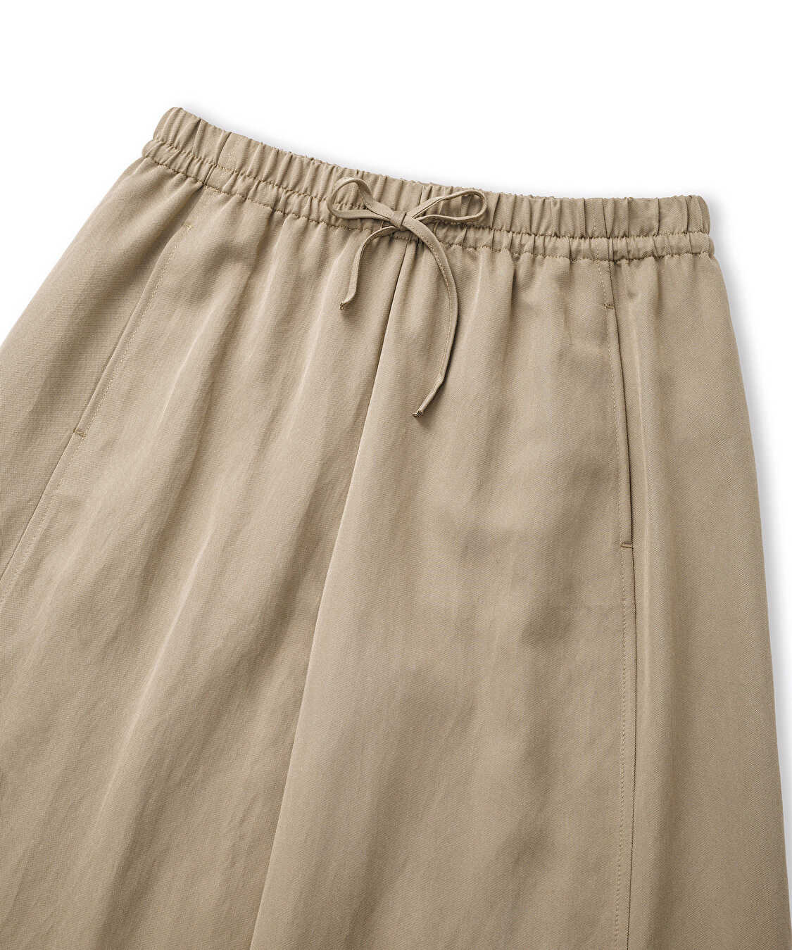 Belden bağlamalı wide leg pantolon - IS1260003249176 - Açık Haki Pantolon