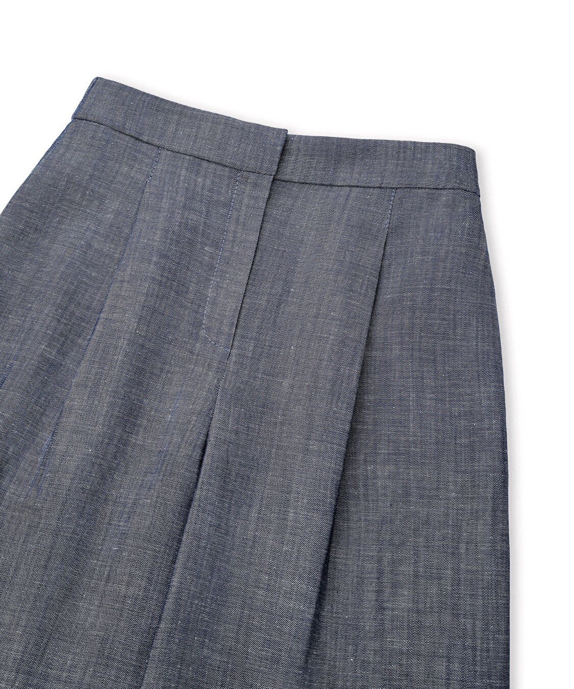 Denim görünümlü wide leg pantolon - IS1260003251015 - Lacivert Pantolon