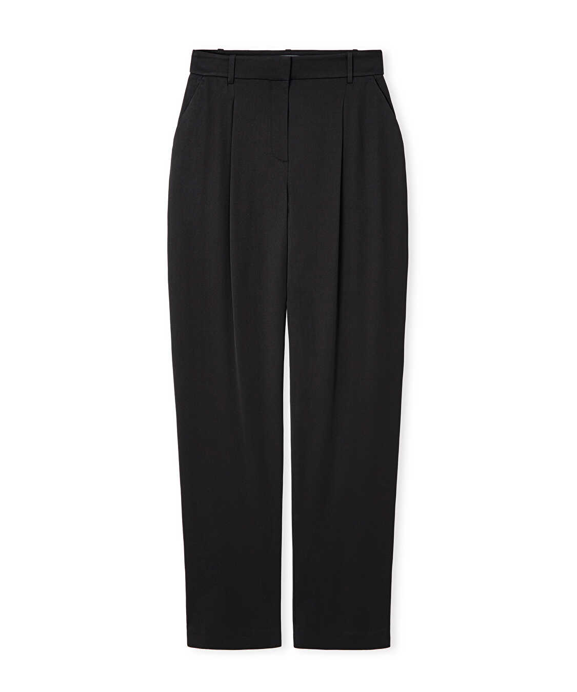 Cepli wide leg pantolon - IS1260003275001 - Siyah Pantolon