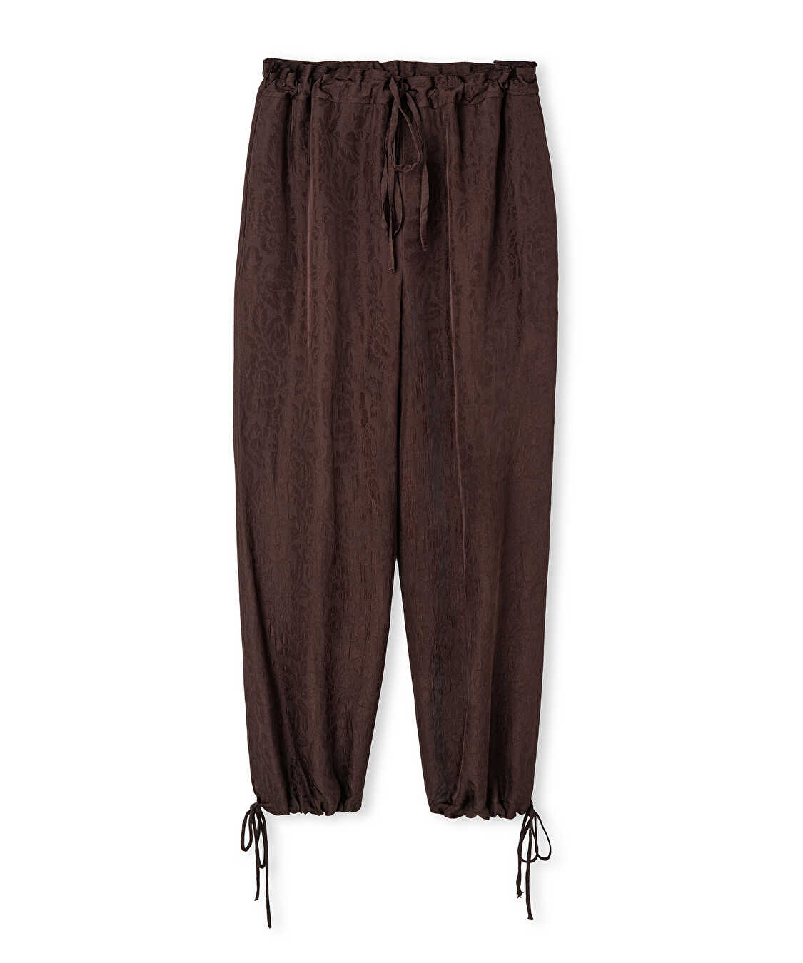 Jakarlı balon fit pantolon - IS1260003372074 - Kahverengi Pantolon