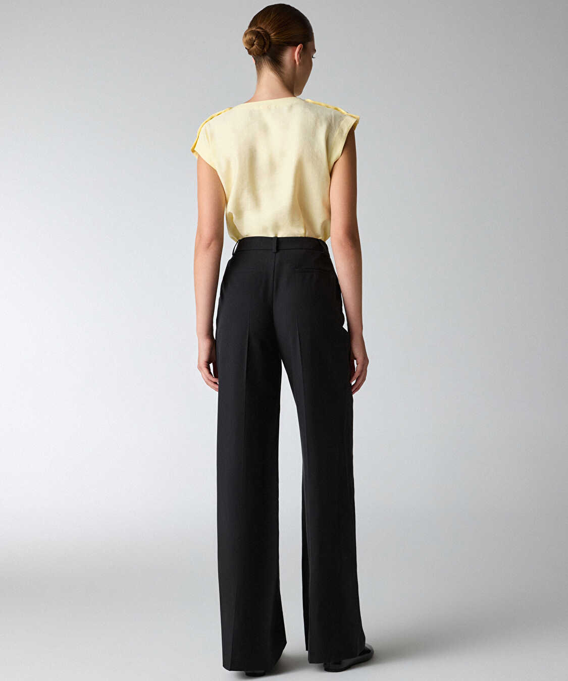Wide leg pantolon - IS1260003412001 - Siyah Pantolon