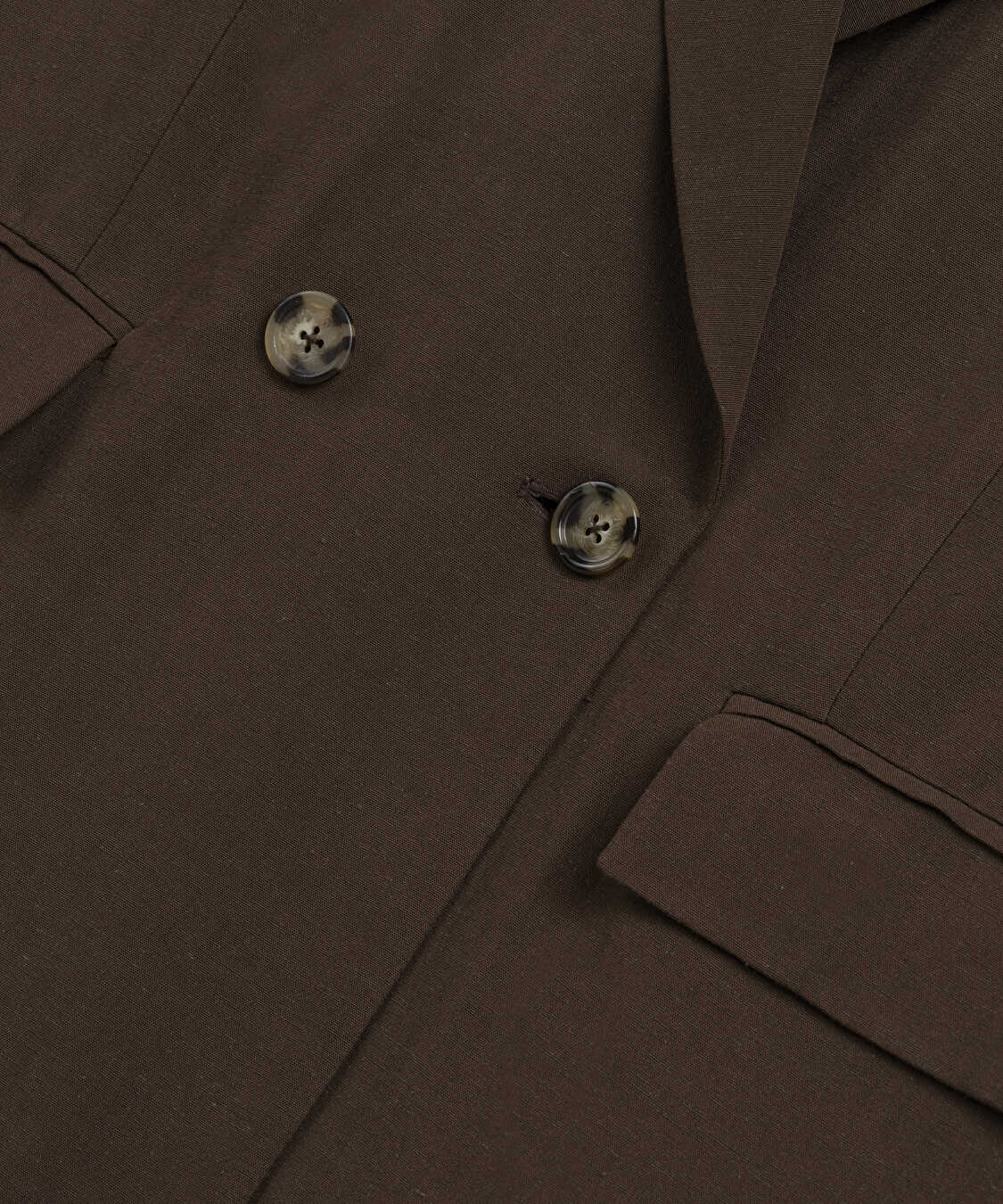 Vatkalı kruvaze blazer - IS1260005048074 - Kahverengi Ceket