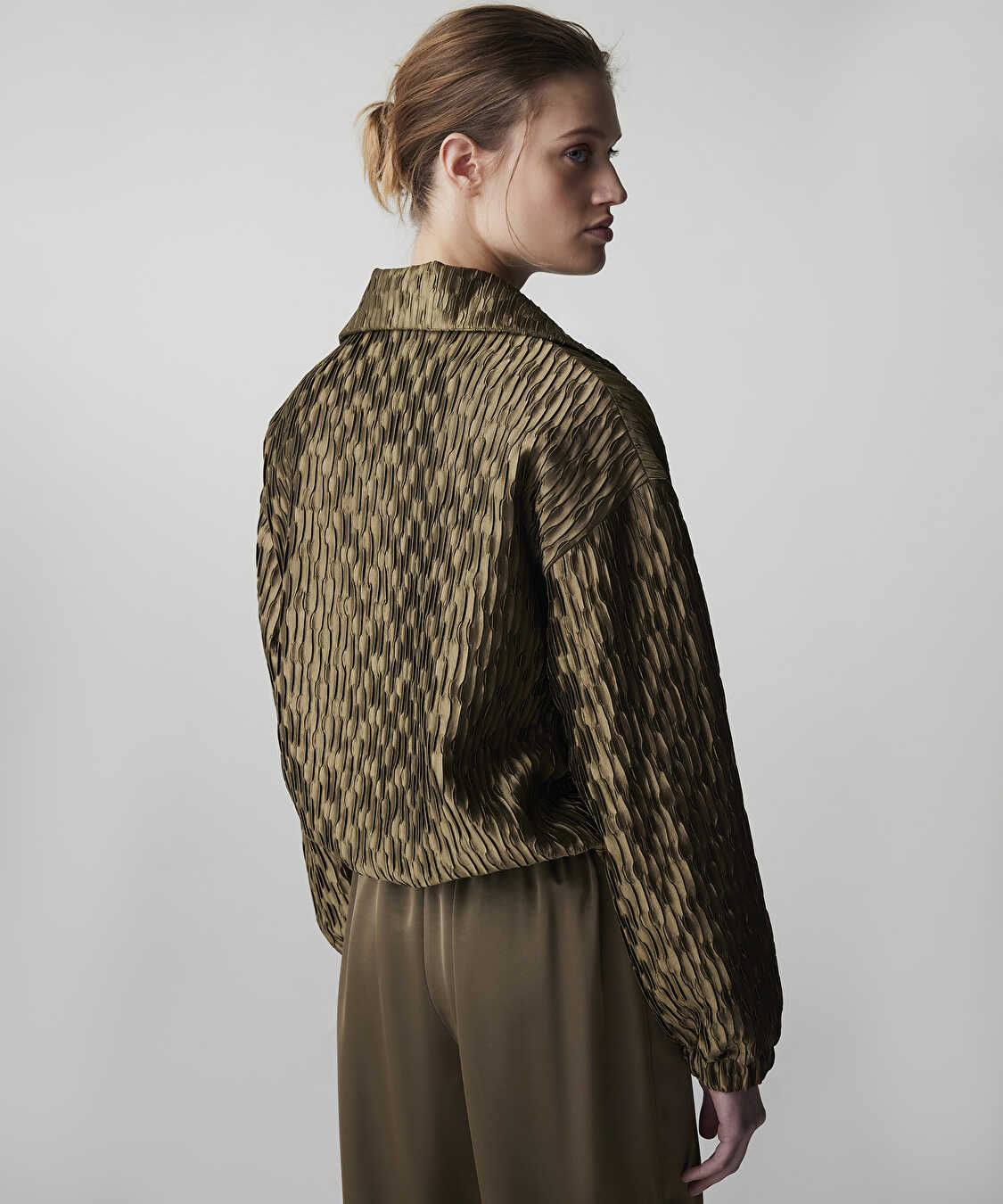 Dokulu bomber mont - IS1260012027022 - Haki Mont