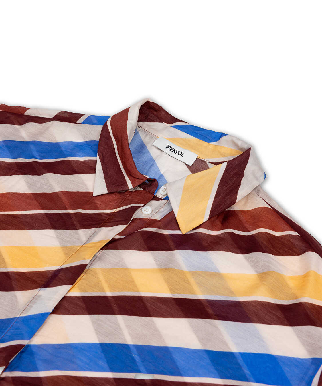Çizgili tunik - IS1260016025074 - Kahverengi Tunik