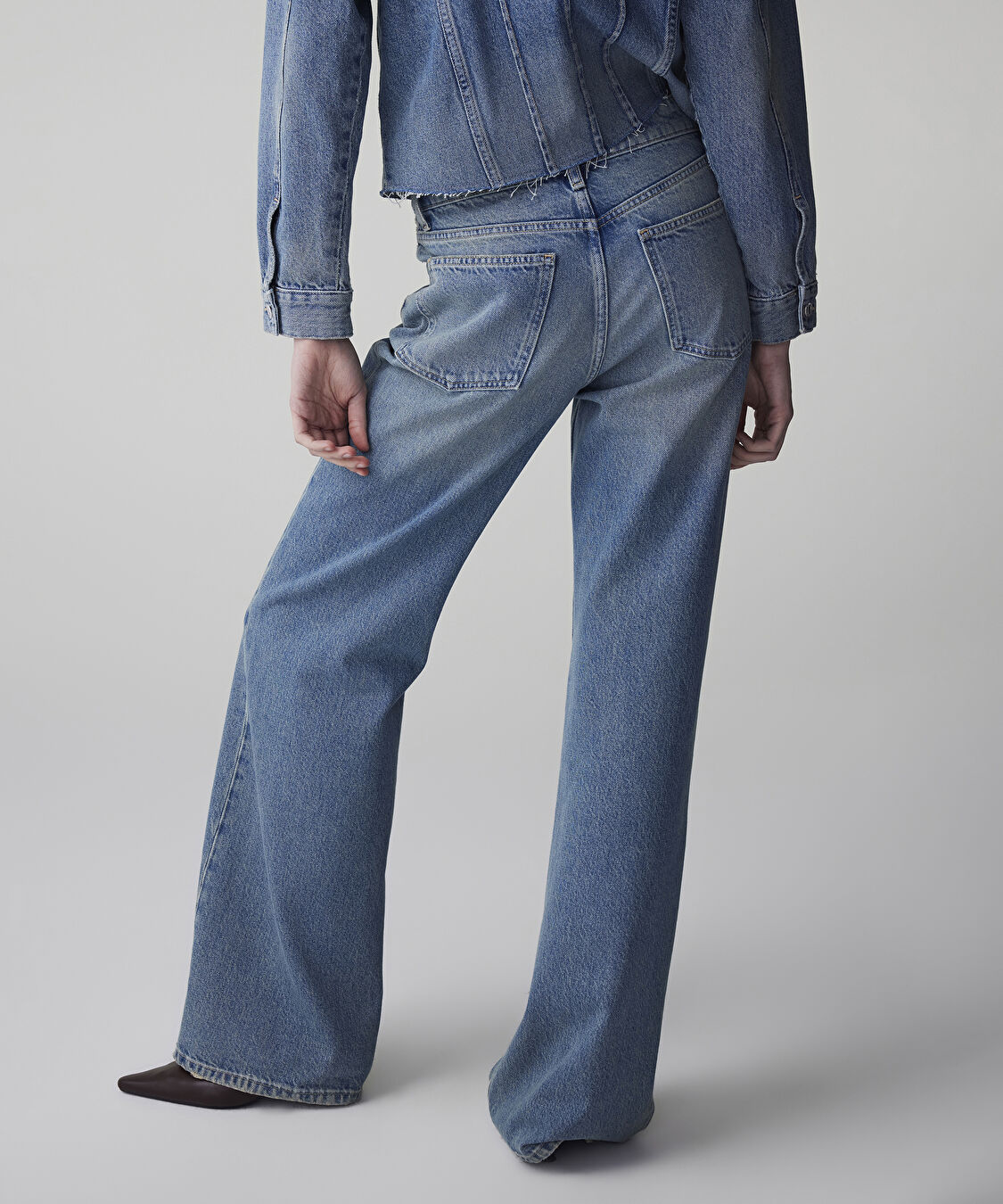 Wide leg jean pantolon - IS1260018005CC2 - Açık İndigo Jean Pantolon
