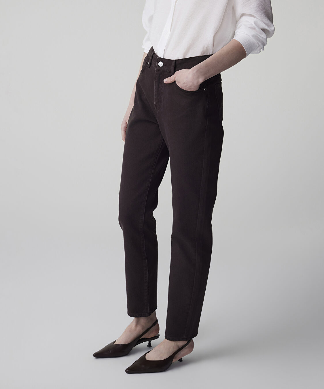 Mom fit jean pantolon - IS1260018011074 - Kahverengi Jean Pantolon