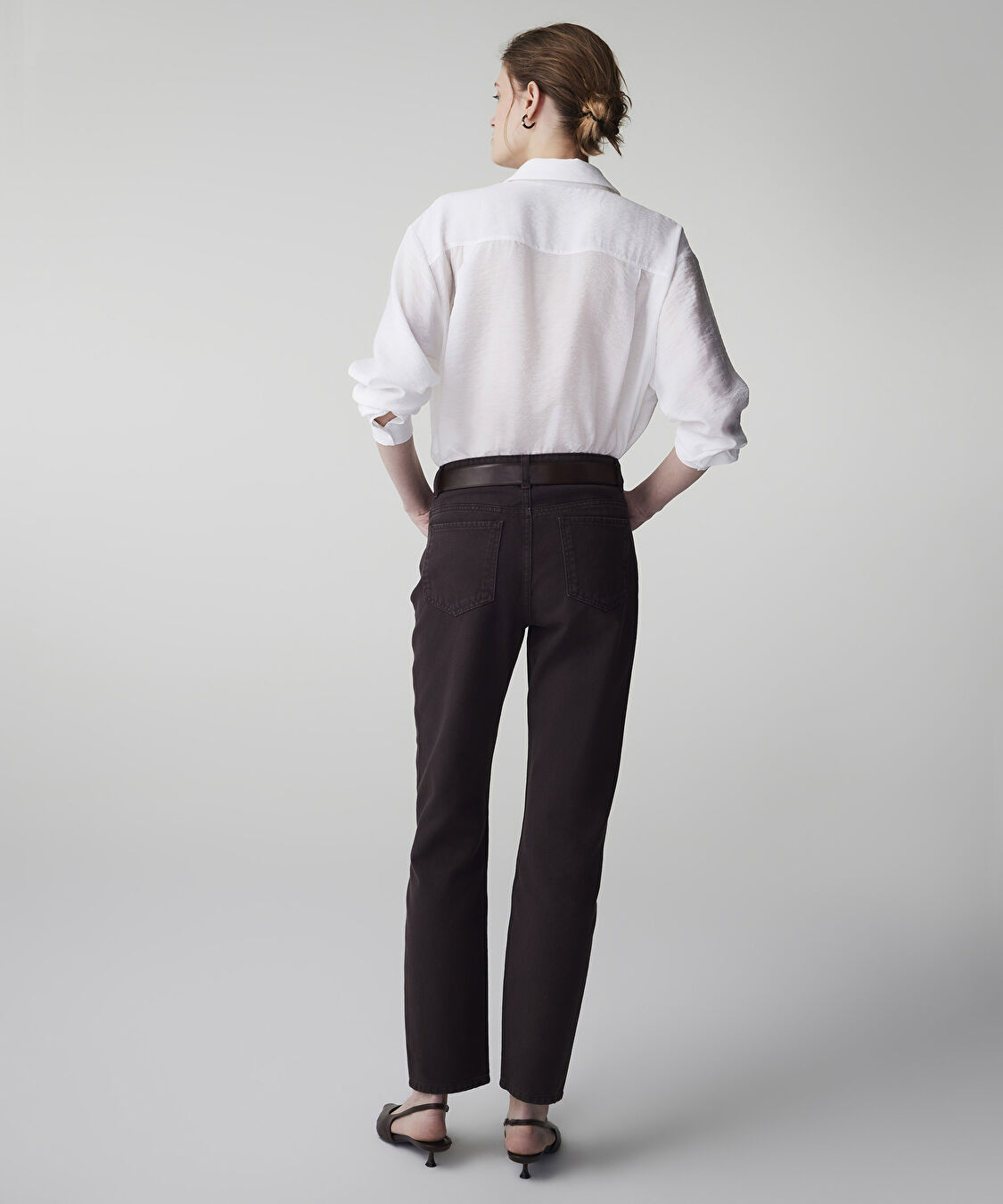 Mom fit jean pantolon - IS1260018011074 - Kahverengi Jean Pantolon