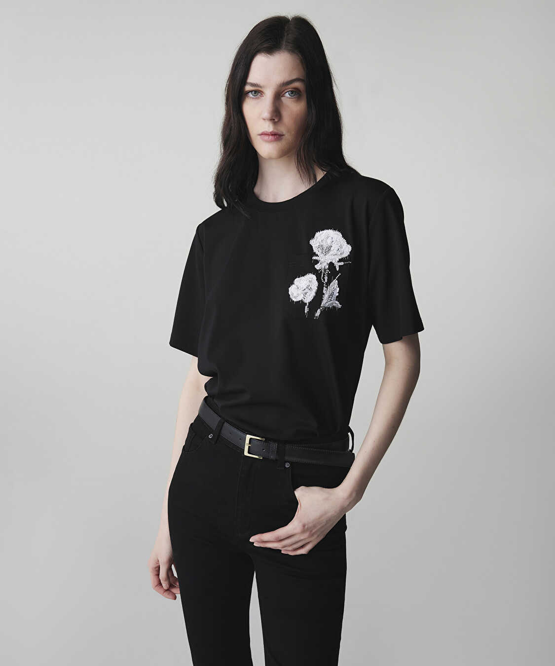 Flare fit jean pantolon - IS1260018012001 - Siyah Jean Pantolon