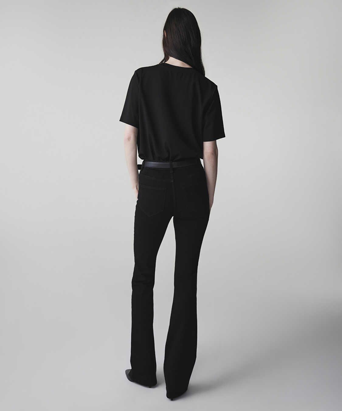 Flare fit jean pantolon - IS1260018012001 - Siyah Jean Pantolon