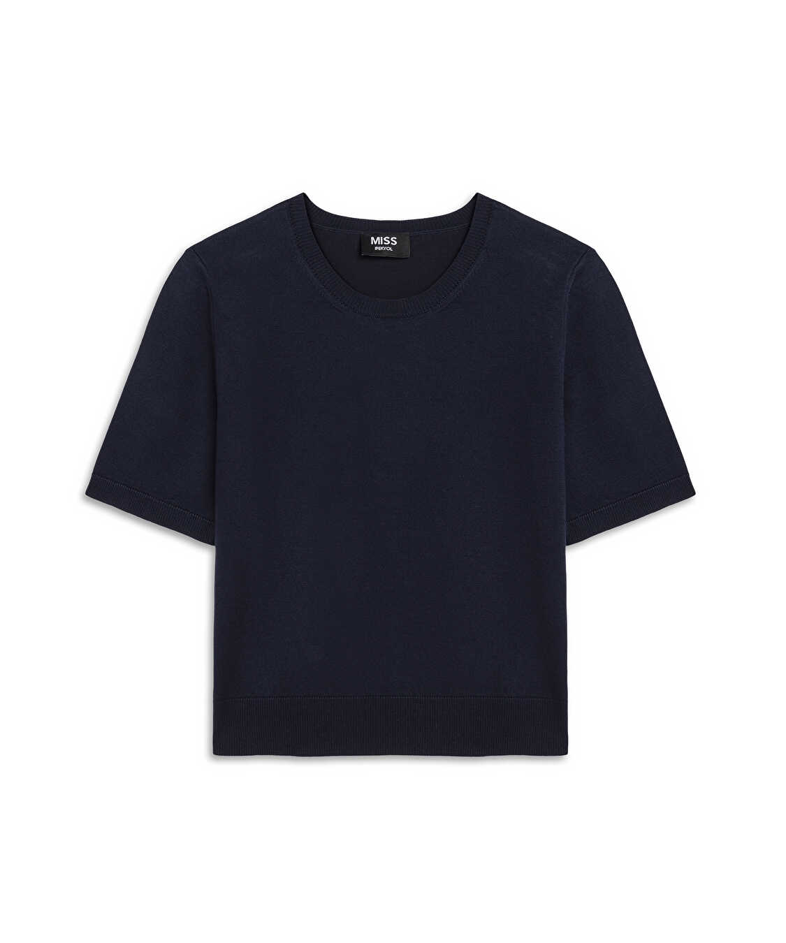 Bisiklet yaka basic triko - IS1260050015015 - Lacivert Triko