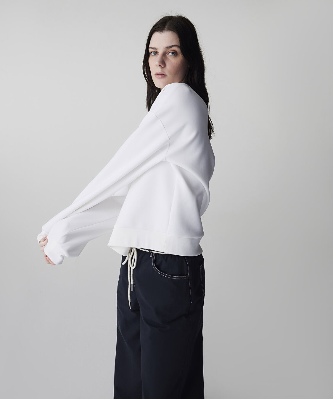 Nakışlı sweatshirt - IS1260091006002 - Beyaz Sweatshırt