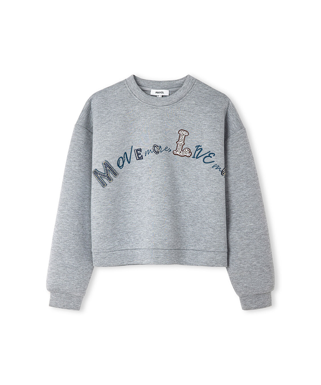 Patch li scuba sweatshirt - IS1260091031126 - Gri Sweatshırt