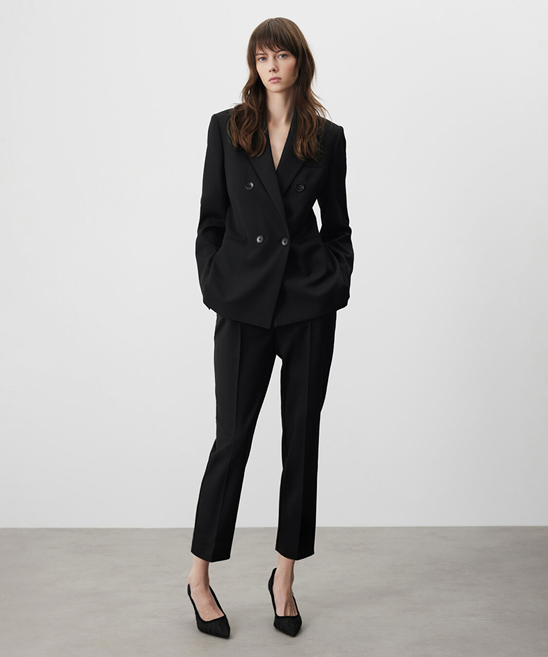 Kruvaze blazer - IS1260106003001 - Siyah Blazer