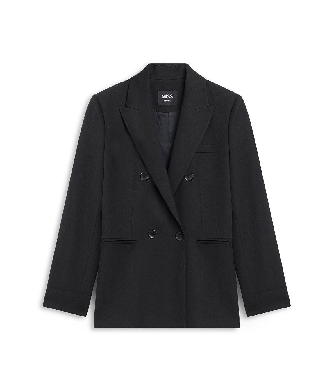 Kruvaze blazer - IS1260106003001 - Siyah Blazer