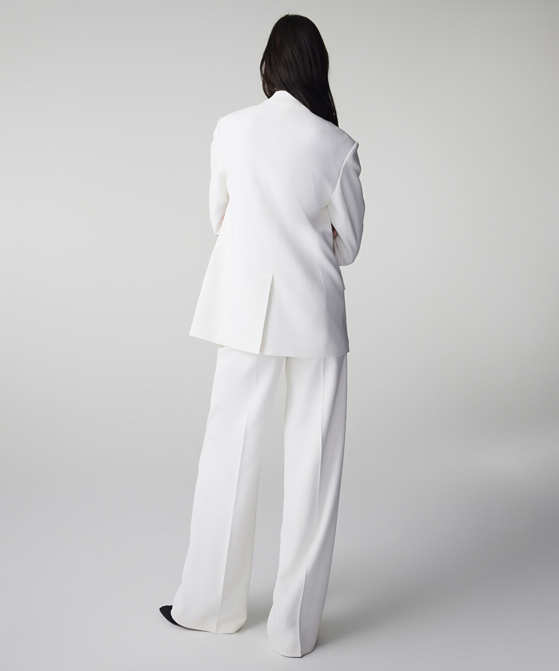 Karma aksesuarlı kruvaze blazer - IS1260106016018 - Ekru Blazer