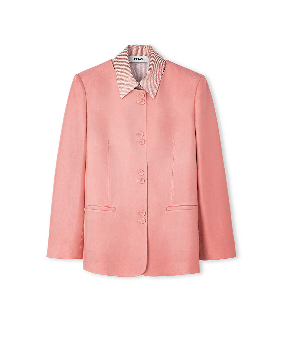 Çift parça görünüm blazer - IS1260106022039 - Pudra Blazer