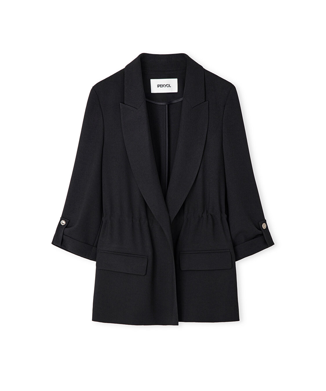 Belden bağlamalı blazer - IS1260106026001 - Siyah Blazer