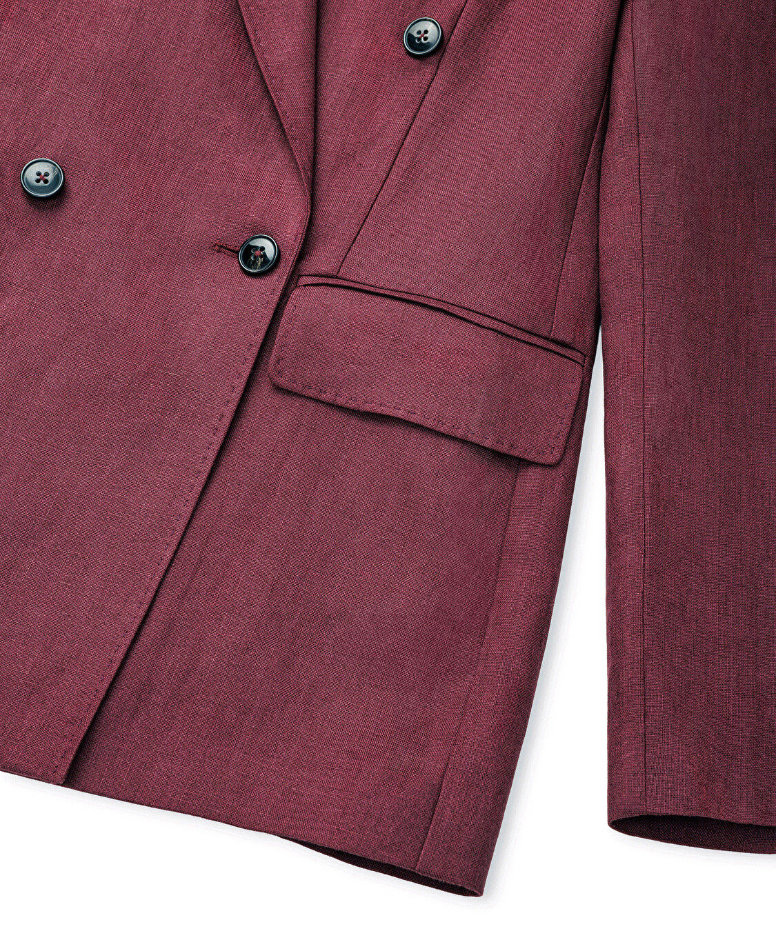 Kruvaze keten blazer - IS1260106028008 - Mürdüm Blazer