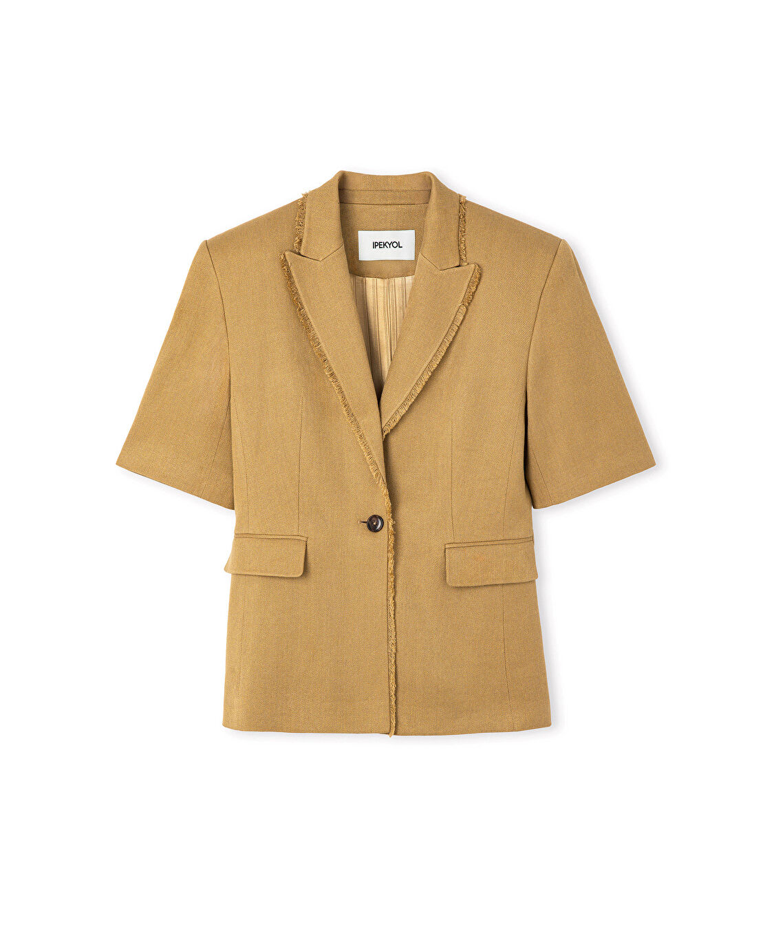 Püskül şeritli blazer - IS1260106031AD4 - Açık Natürel Blazer