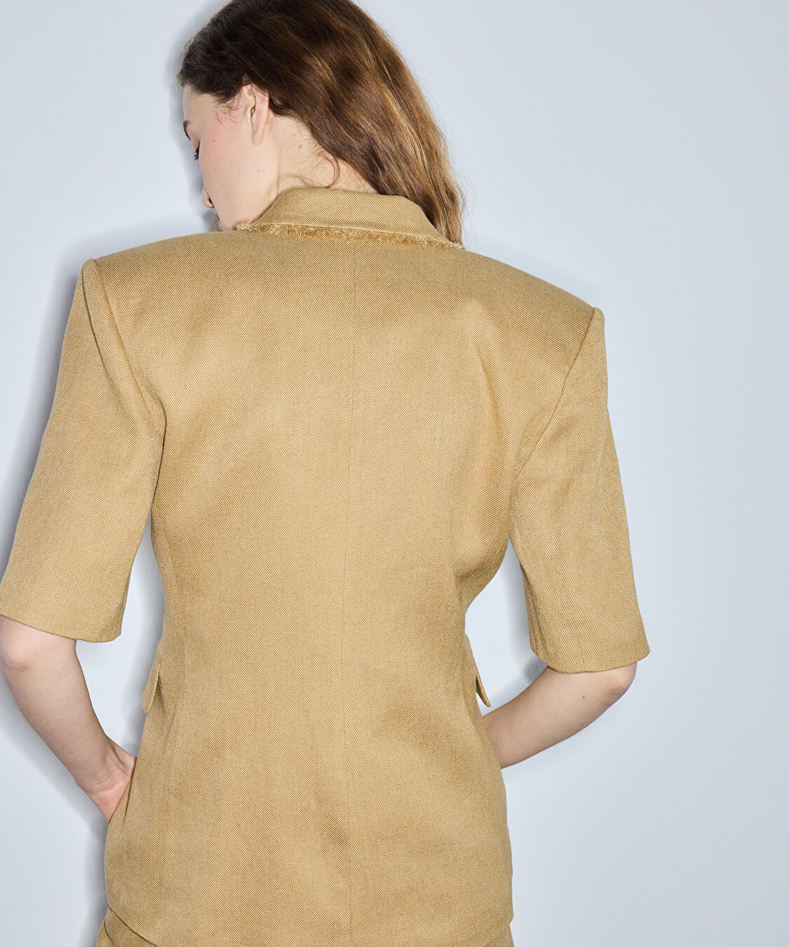 Püskül şeritli blazer - IS1260106031AD4 - Açık Natürel Blazer