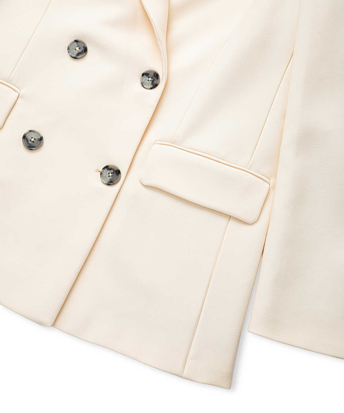 Vatkalı kruvaze blazer - IS1260106064AB1 - Yağ Blazer