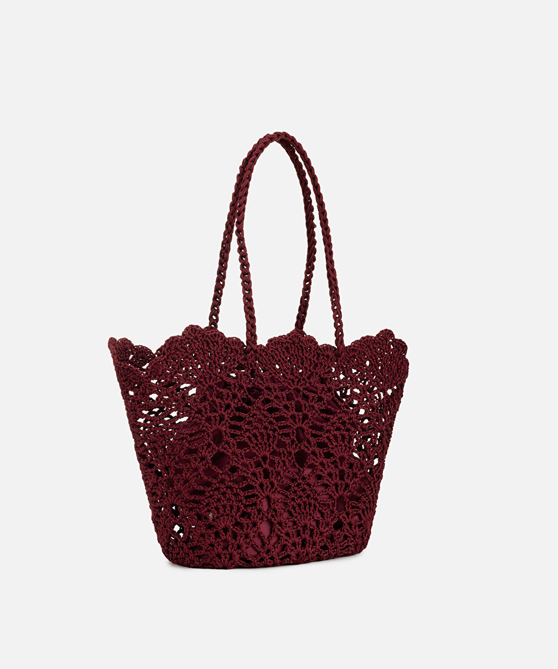 Çift parça örgü çanta - IS1260052057035 - Bordo Çanta