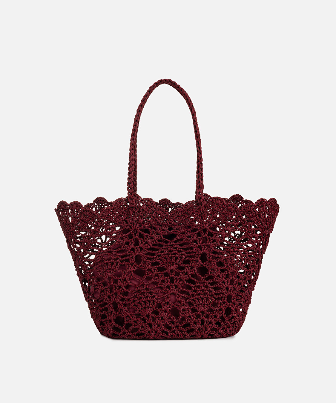 Çift parça örgü çanta - IS1260052057035 - Bordo Çanta