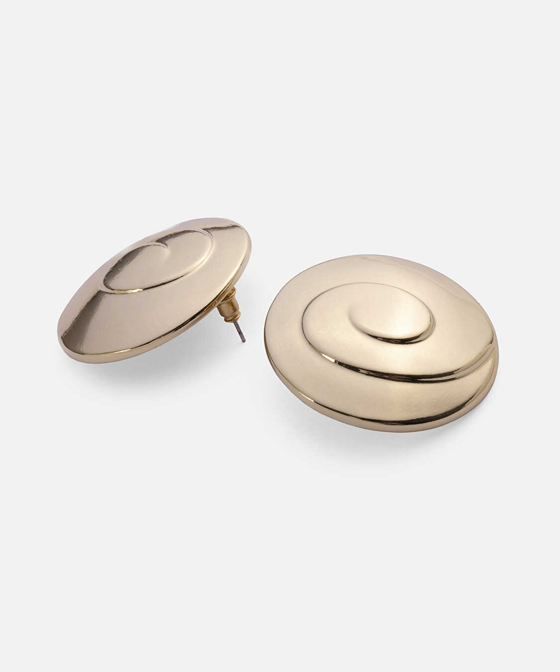 Sarmal efektli metal küpe - IS1260068028265 - Altın Küpe