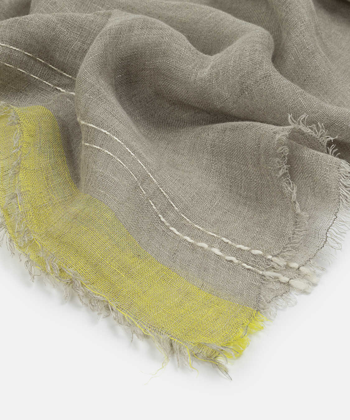 Colorblock keten şal - IS1260082001023 - Bej Eşarp