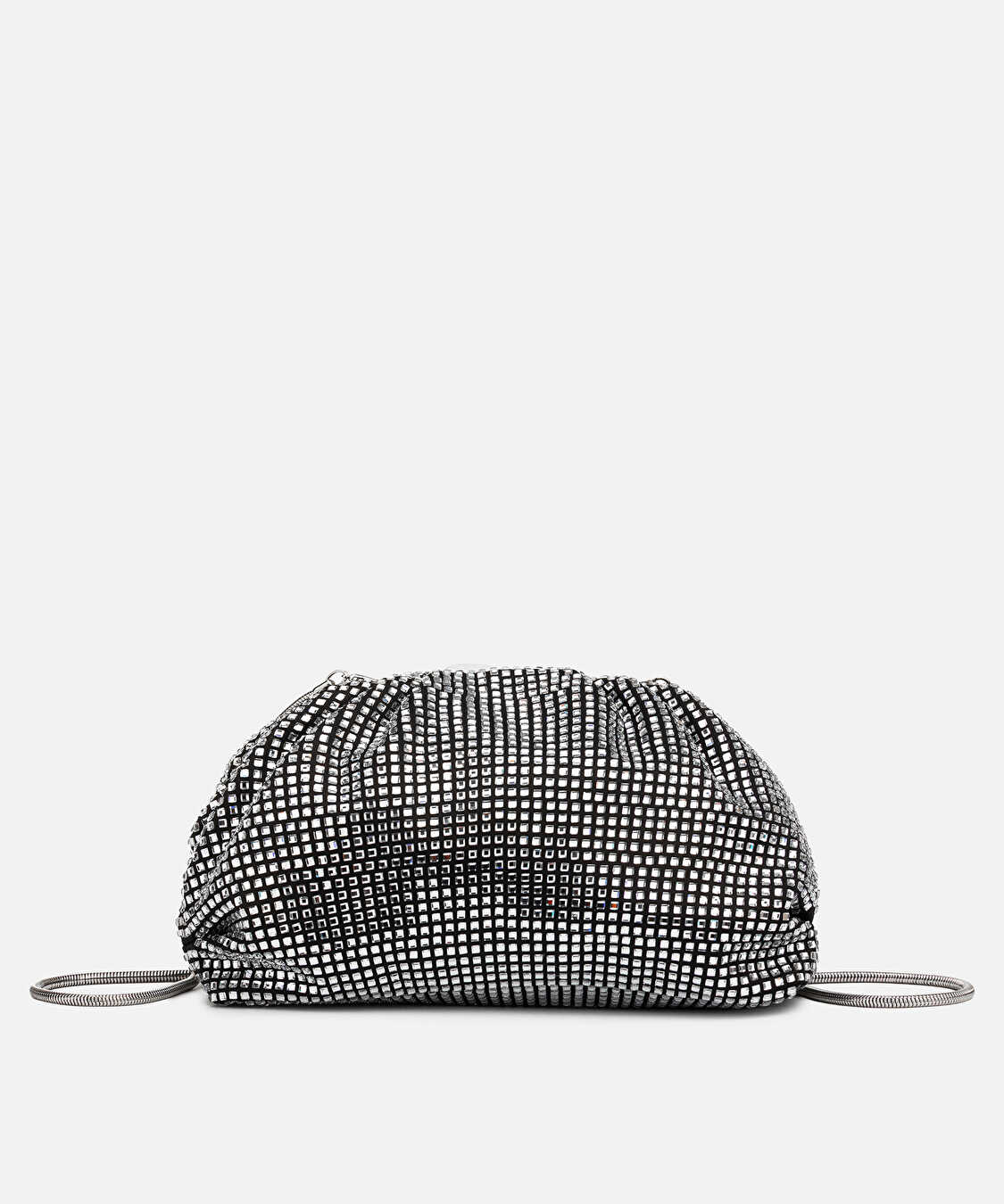Çıkarılabilir askılı strass taşlı clutch - IS1260121015001 - Siyah Clutch