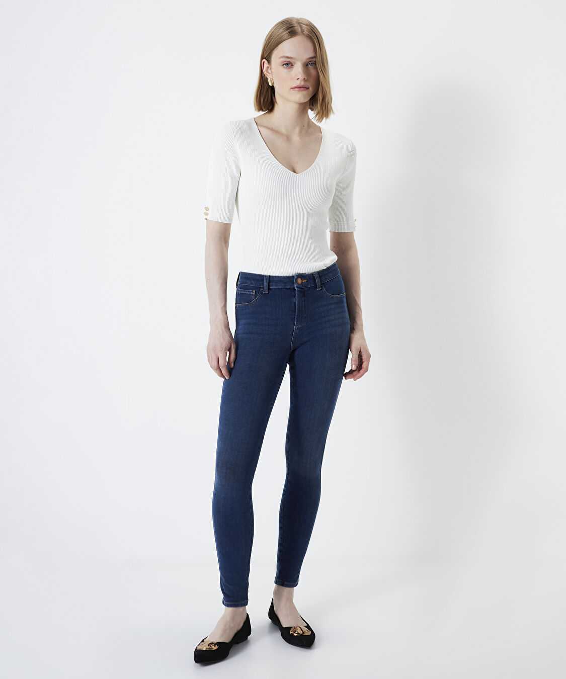 360 Skinny fit jean pantolon - I00000018023AC7 - Koyu İndigo Jean Pantolon