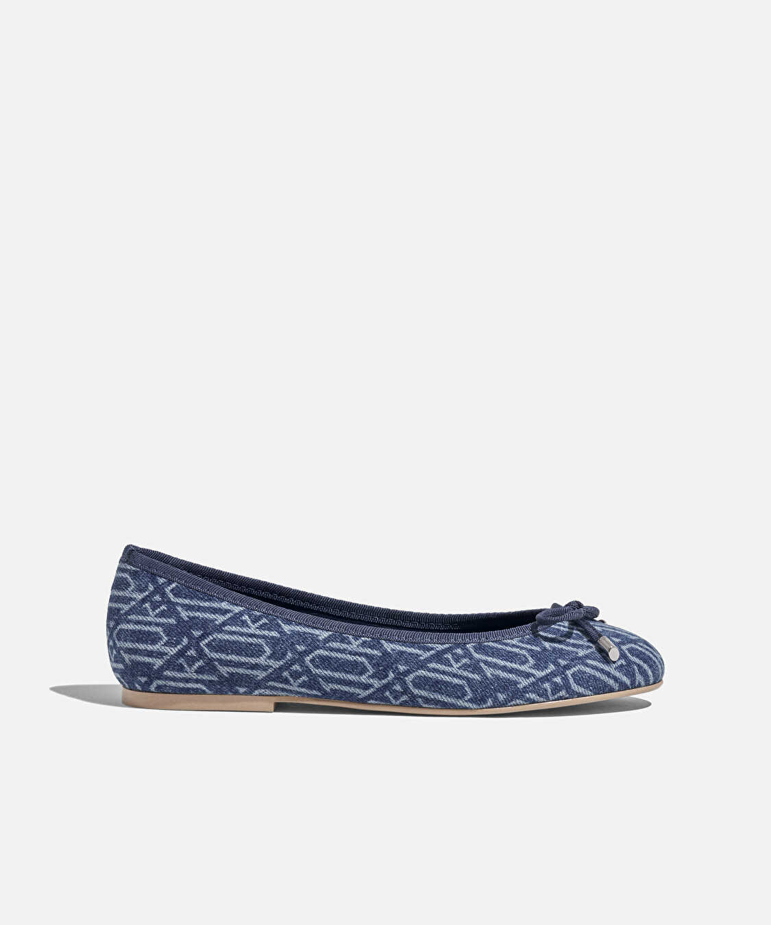 Monogram denim babet - I00000030006089 - Mavi Düz Ayakkabı